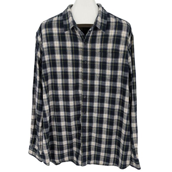 L.L. Bean Flannel Button Down Shirt Size XXL Tall Plaid Traditional Fit Outdoor - Picture 1 of 9